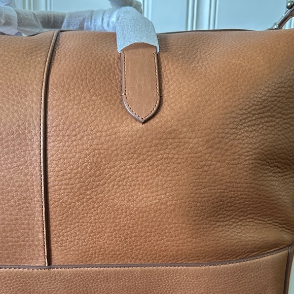 Shinola Classic Canfield Holdall Tan Leather Duffel Bag New! - Picture 4 of 12